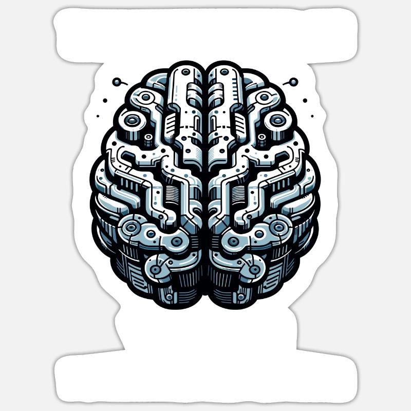 Artificial intelligence, machine learning, data - Sticker size S (10 x 10 cm) - white matte
