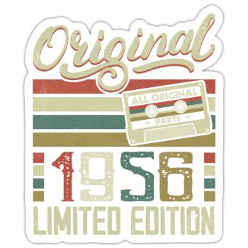 Vintage 1956 Retro Birthday Gift 1956 - Sticker size S (10 x 10 cm) - white matte - Front