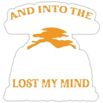 And Into The Forest I Go - Camping Hiking Sayings - Sticker size S (10 x 10 cm) - white matte - Front