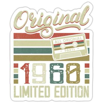 Vintage, 1960er Jahre, Retro, 1960er Jahre, Geburtstagsgeschenk - Sticker Größe S (10 x 10 cm) - Mattweiß - Vorne