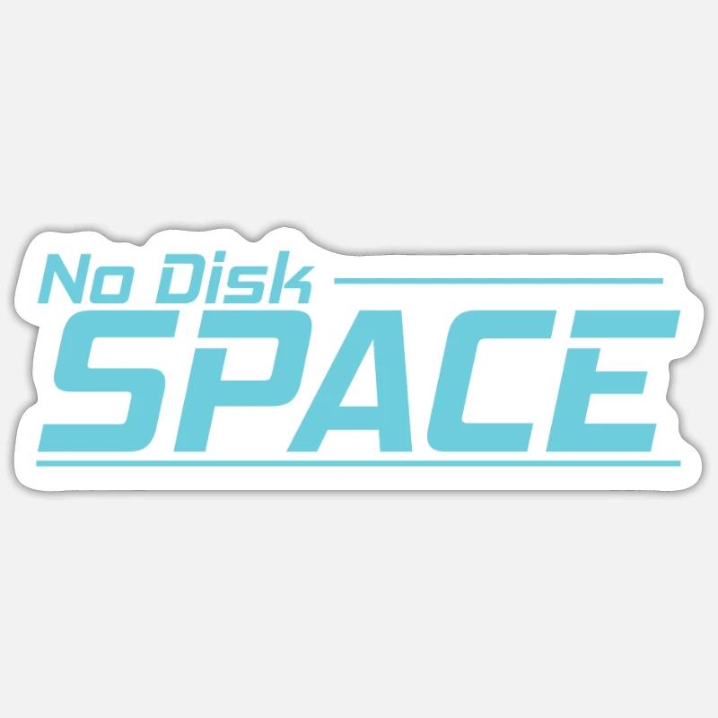 No Disk Space Retrospeichermodul Sticker Größe S (10 x 10 cm)