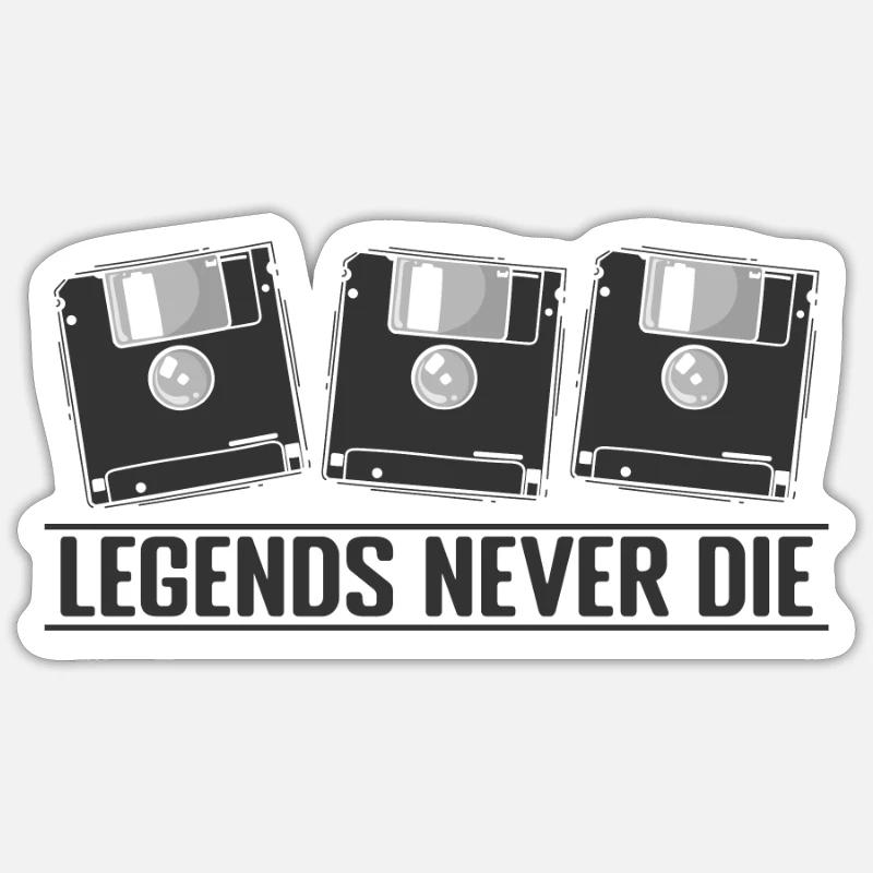 Legends Never Die retro memory module Sticker size S (10 x 10 cm)