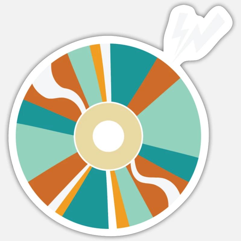 Support de données pour module de stockage rétro CD-Rom Sticker taille S (10 x 10 cm)