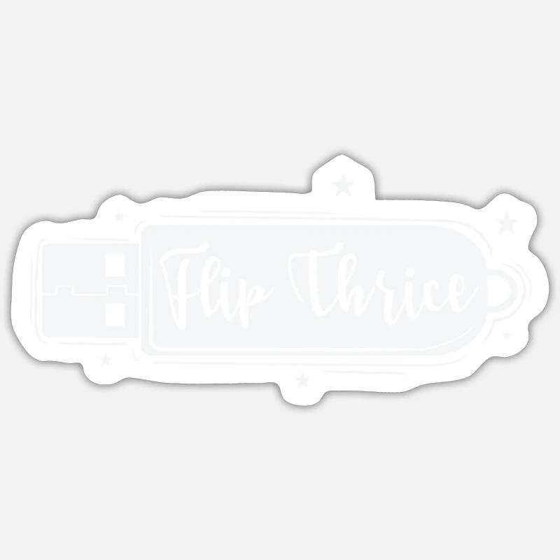 Flip Thrice USB Stick Module de Stockage Rétro Sticker taille S (10 x 10 cm)