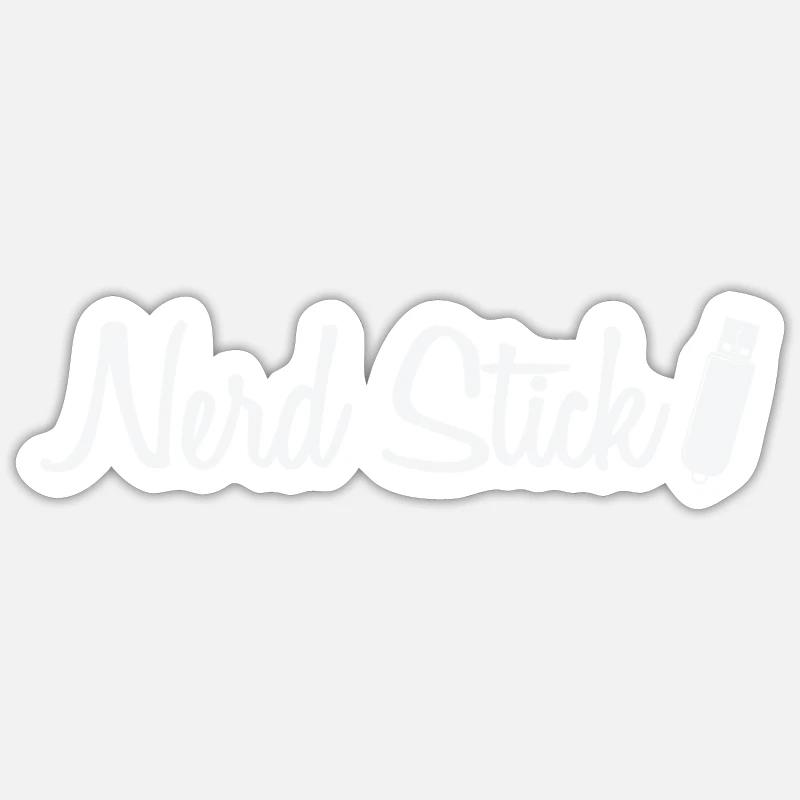 Nerd Stick Clé USB module de mémoire rétro Sticker taille S (10 x 10 cm)