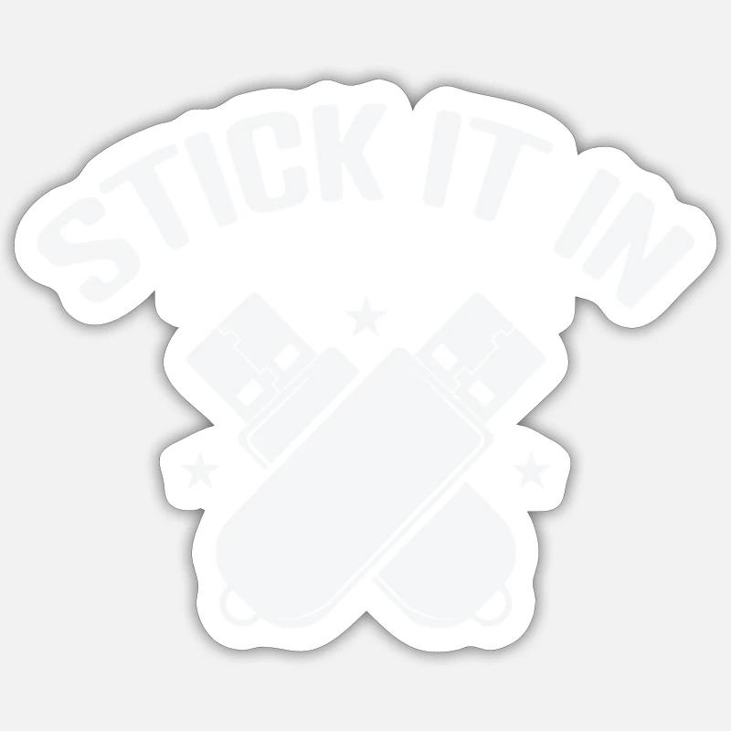 Collez-le dans le module de mémoire rétro de la clé USB Sticker taille S (10 x 10 cm)