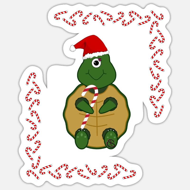 Candy Canes Flash - Sticker size S (10 x 10 cm) - white matte