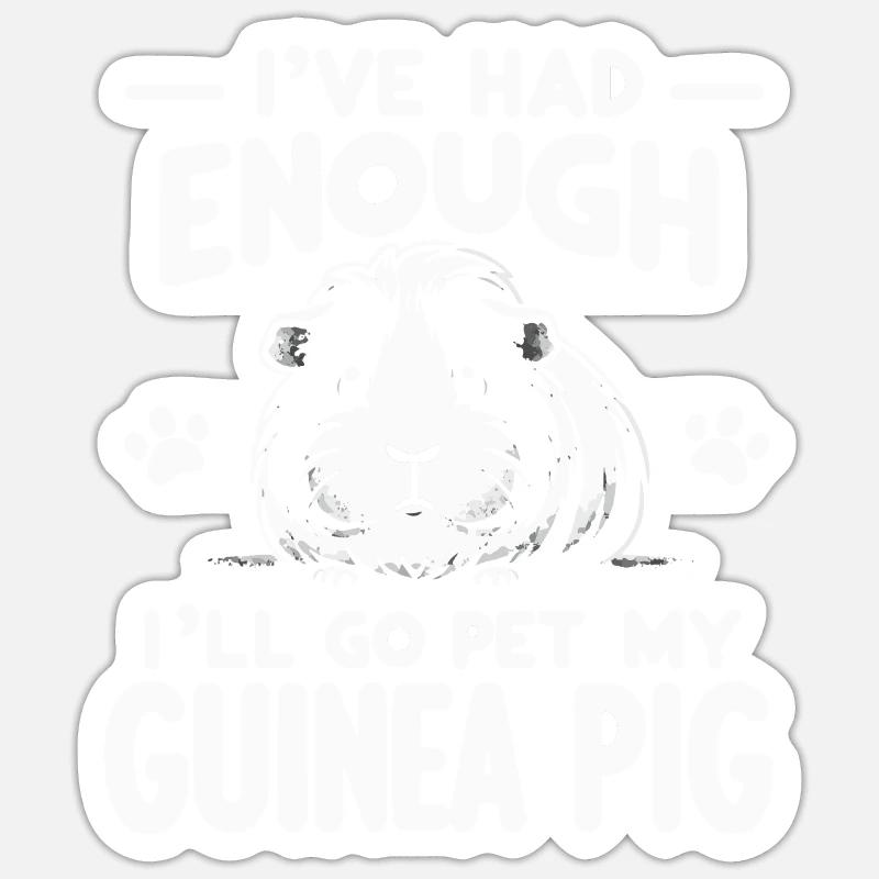 Cobaye - Sticker taille S (10 x 10 cm) - blanc mat