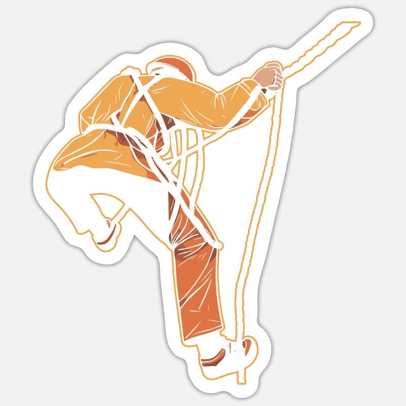 Climbing Climber - Sticker size S (10 x 10 cm) - white matte