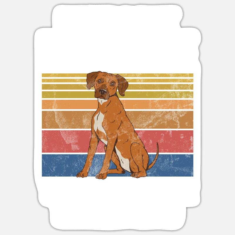 Rhodesian Ridgeback Gifts - Sticker size S (10 x 10 cm) - white matte