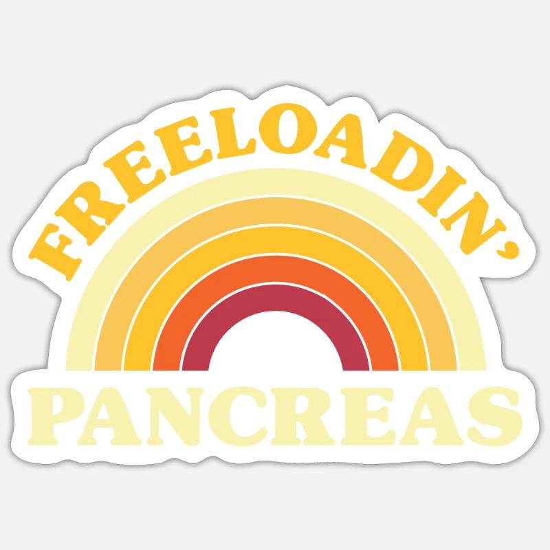 Freeloadin Pancreas Awareness For Supporters Sticker size S (10 x 10 cm)