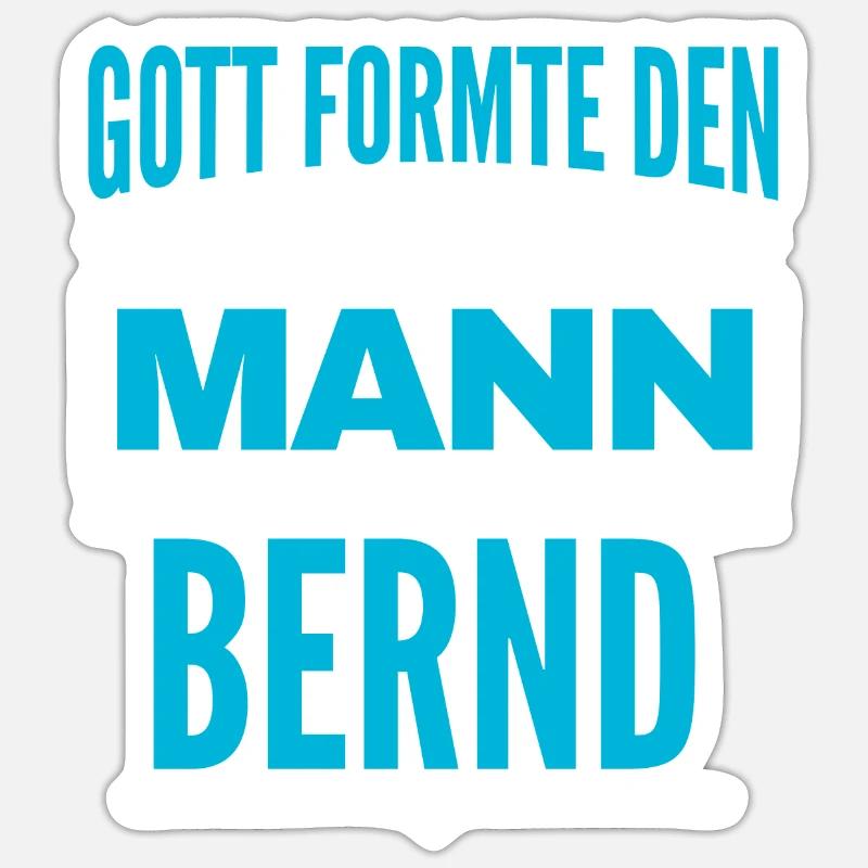 Bernd Name Design - Sticker Größe S (10 x 10 cm) - Mattweiß