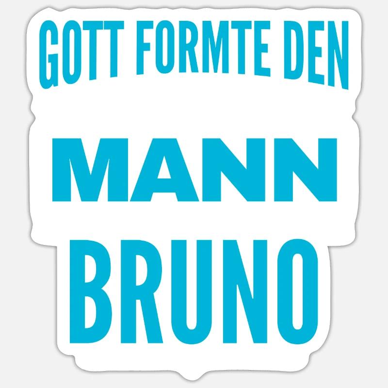 Bruno Name Design Sticker Größe S (10 x 10 cm)