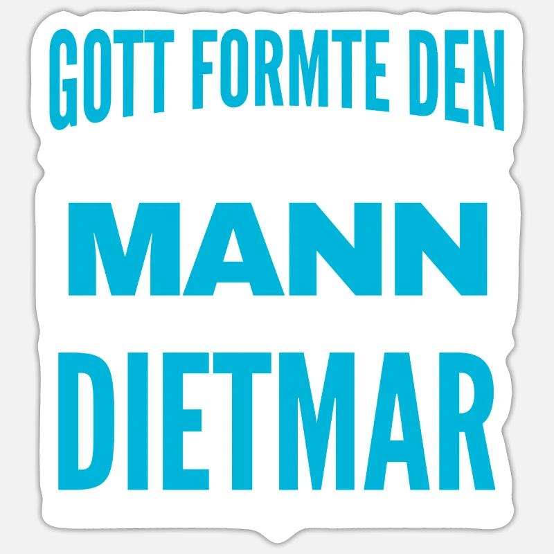 Dietmar Name Design - Sticker Größe S (10 x 10 cm) - Mattweiß