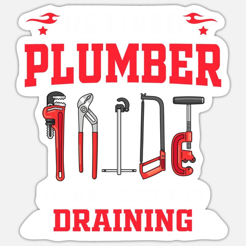Fixer Klempner Im Ruhestand, Es War Einfach Zu Sticker Größe S (10 x 10 cm)