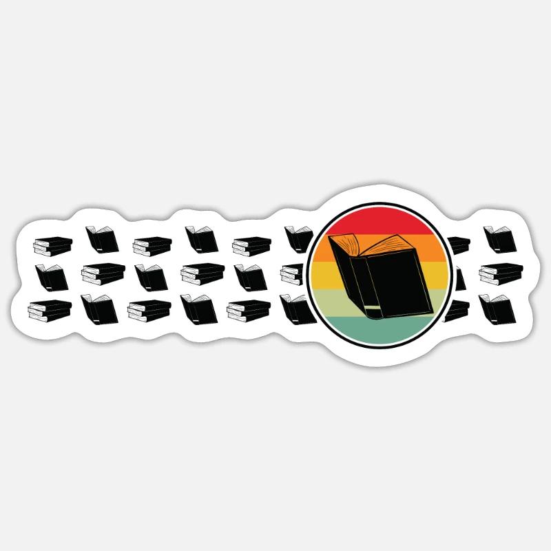 Book Lovers Book Reading Library Read Book Worm Sticker size S (10 x 10 cm)