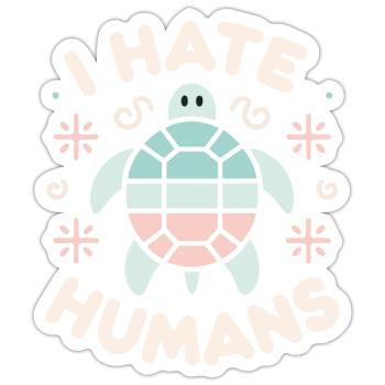 Turtle Sea Turtle Turtle Animal - Sticker size S (10 x 10 cm) - white matte - Front