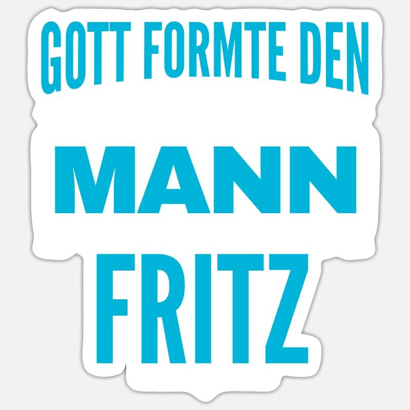 Fritz Name Design Sticker Größe S (10 x 10 cm)