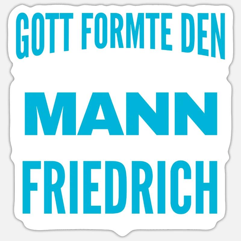 Friedrich Name Design Sticker Größe S (10 x 10 cm)