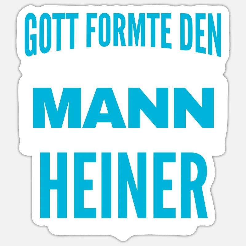 Heiner Name Design - Sticker Größe S (10 x 10 cm) - Mattweiß