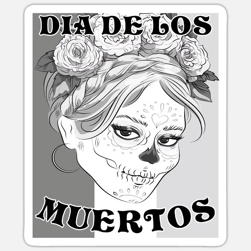 DIA DE LOS MUERTOS - Sticker size S (10 x 10 cm) - white matte