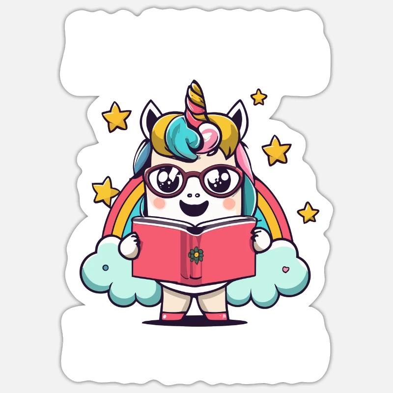 100 jours magiques d’école - Sticker taille S (10 x 10 cm) - blanc mat