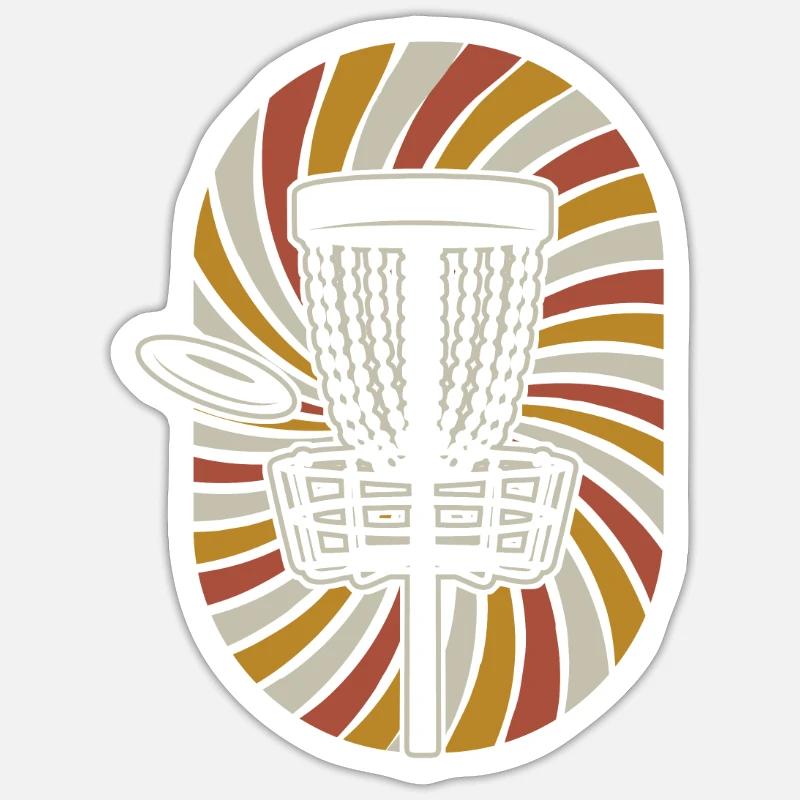 Frisbee Golf Disc Golf - Sticker Größe S (10 x 10 cm) - Mattweiß