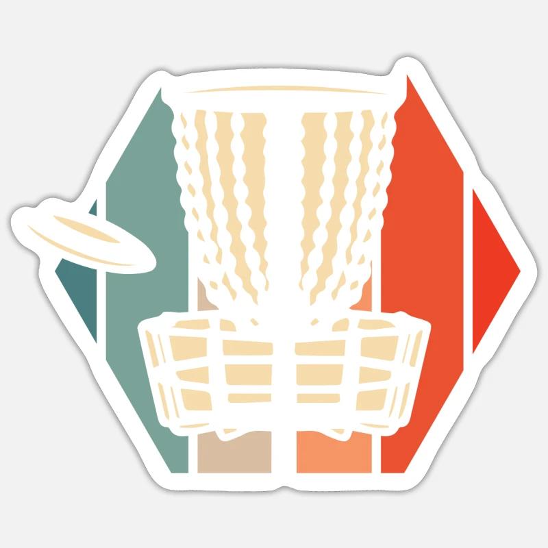 Frisbee Golf Disc Golf - Sticker size S (10 x 10 cm) - white matte
