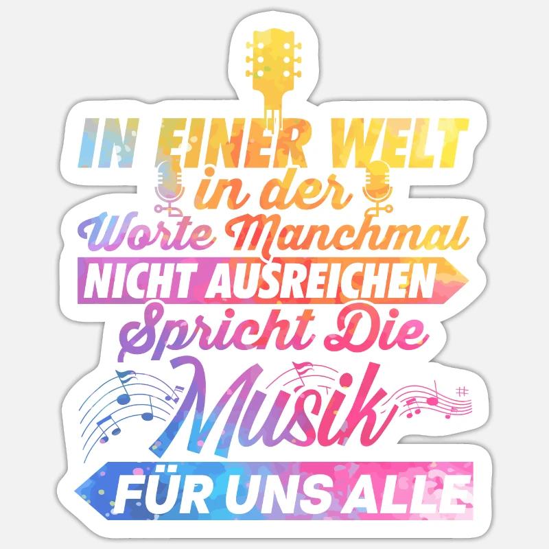 In einer Welt....... - Sticker Größe S (10 x 10 cm) - Mattweiß