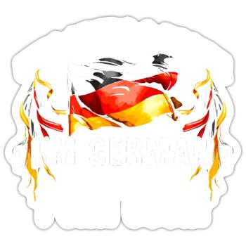 Deutschland Küche Essen Küche Deutsch Koch Koch - Sticker Größe S (10 x 10 cm) - Mattweiß - Vorne