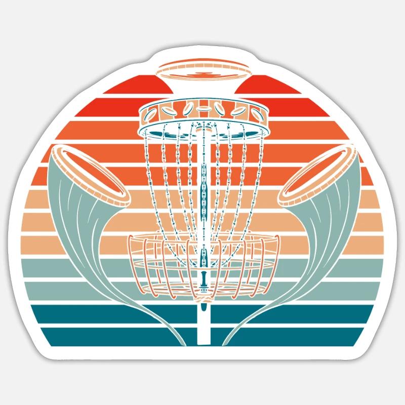 Frisbee Golf Disc Golf - Sticker taille S (10 x 10 cm) - blanc mat