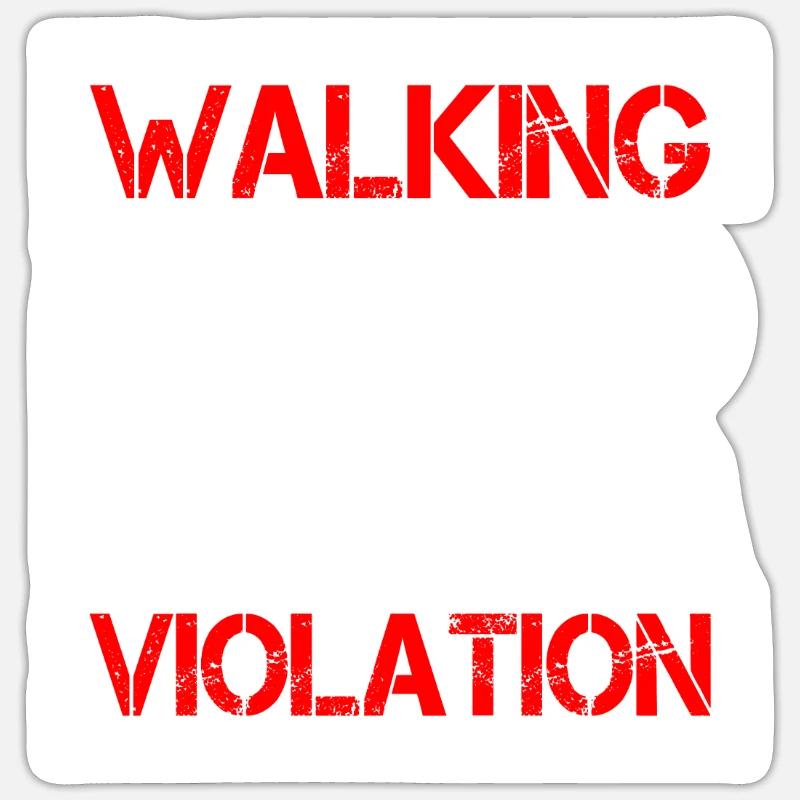 Walking Hr Violation 6 - Sticker size S (10 x 10 cm) - white matte