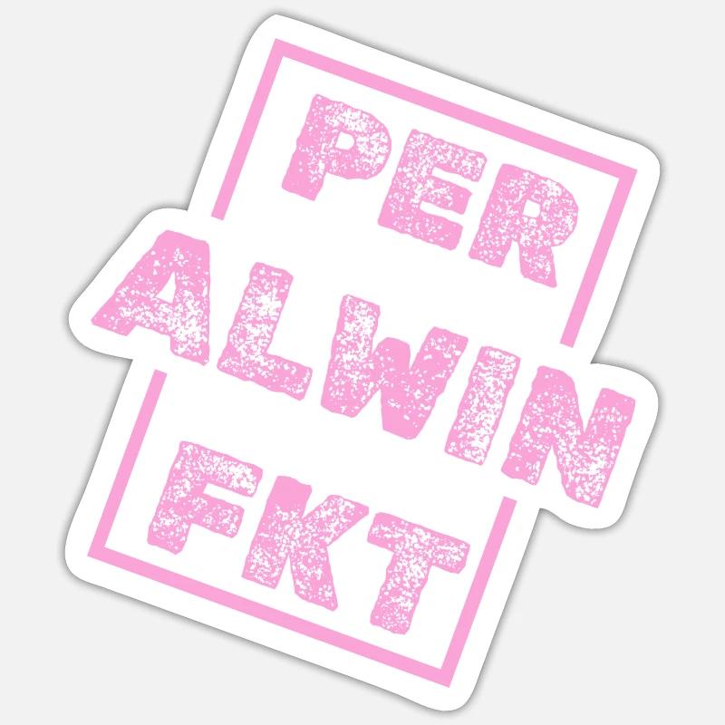Alwin Alwin - Sticker taille S (10 x 10 cm) - blanc mat