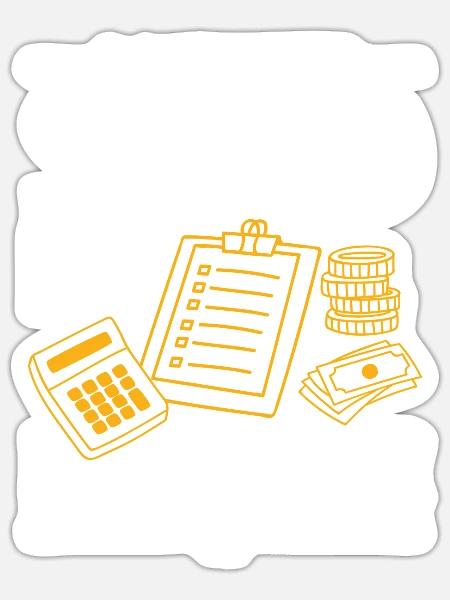 Lustiges Steuerberater Buchhalter Geschenk - Sticker Größe S (10 x 10 cm) - Mattweiß