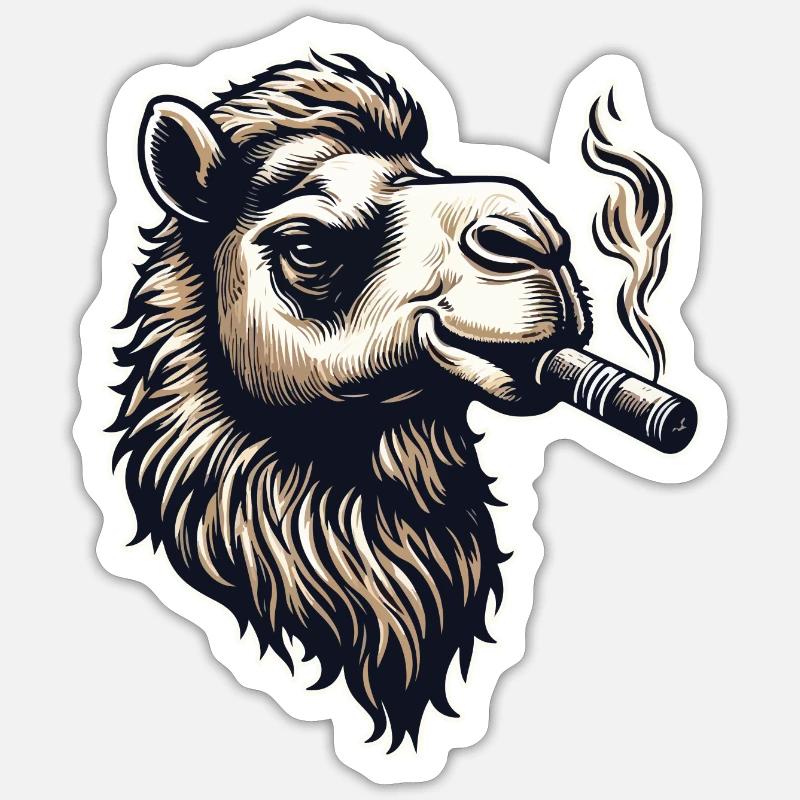 Cigar Camel Sticker size S (10 x 10 cm)