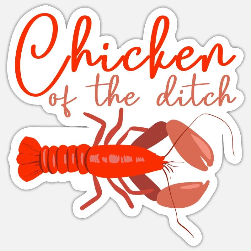 Poulet du fossé - Sticker taille S (10 x 10 cm) - blanc mat