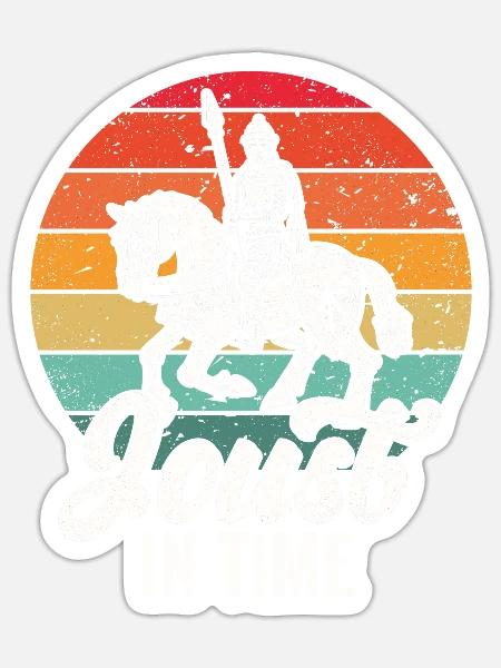 Ritter Mittelalterliche Renaissance-Ritterrüstung - Sticker Größe S (10 x 10 cm) - Mattweiß