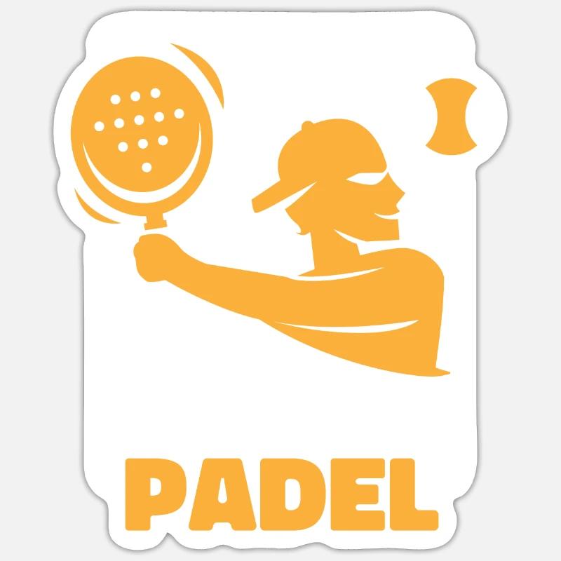 Padel Cool - Sticker taille S (10 x 10 cm) - blanc mat