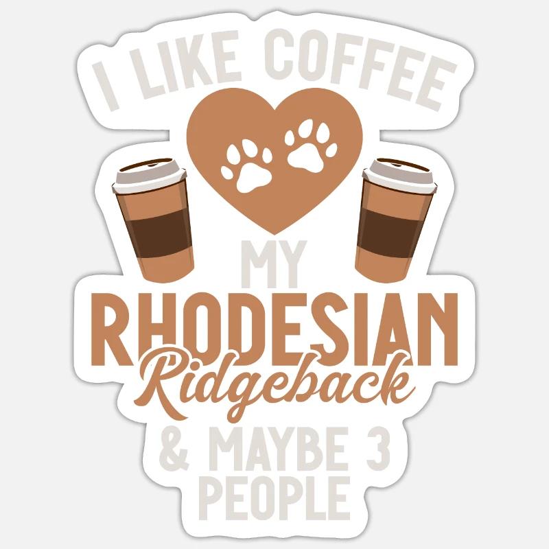 Cadeaux de Rhodesian Ridgeback - Sticker taille S (10 x 10 cm) - blanc mat