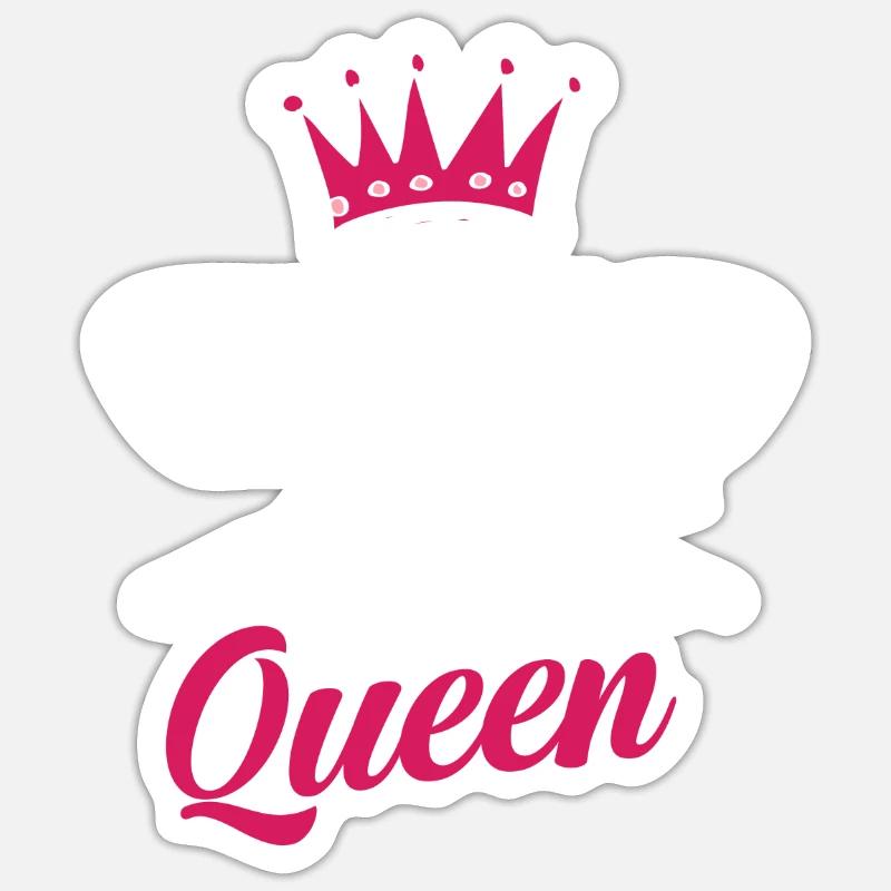 Reine des fléchettes - Sticker taille S (10 x 10 cm) - blanc mat