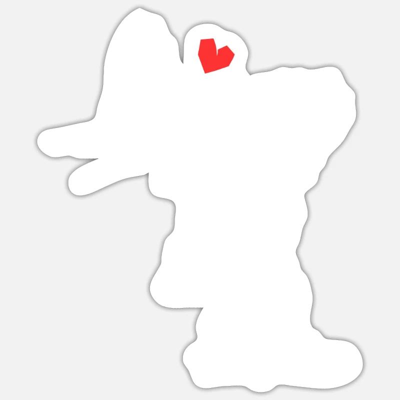 Yorkshire Terrier Mignon Yorkshire Terrier - Sticker taille S (10 x 10 cm) - blanc mat