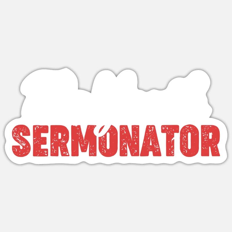 Le jeune prédicateur drôle de jeune pasteur Sticker taille S (10 x 10 cm)