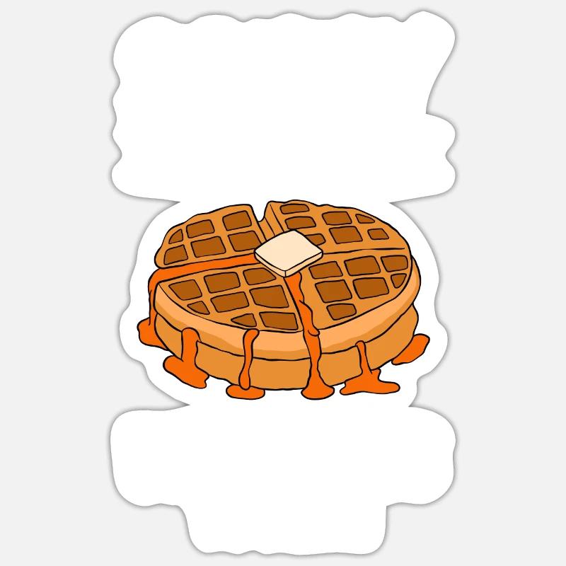 Gaufrier - Sticker taille S (10 x 10 cm) - blanc mat
