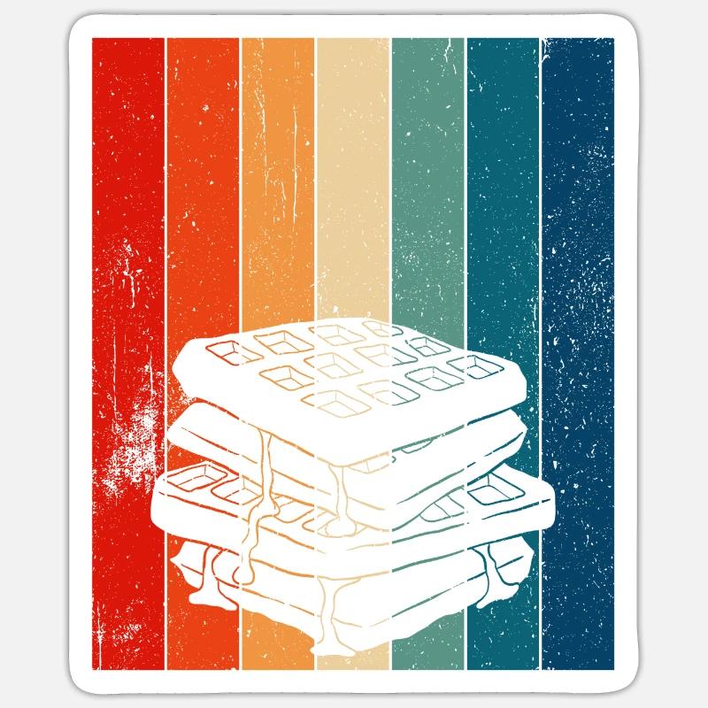 Gaufrier - Sticker taille S (10 x 10 cm) - blanc mat