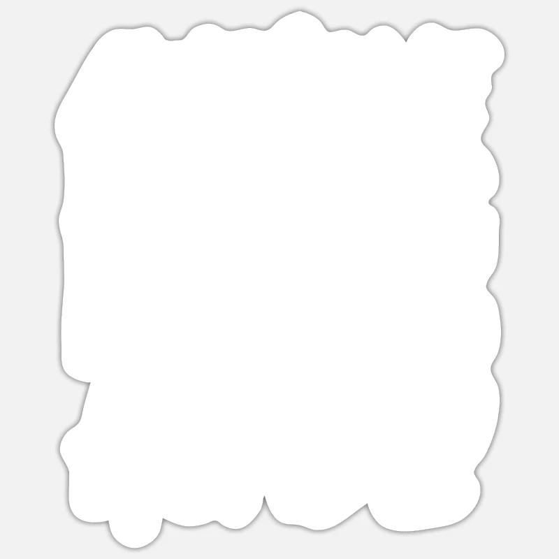 Glatze Kahlköpfigkeit Bart Glatzkopf - Sticker Größe S (10 x 10 cm) - Mattweiß