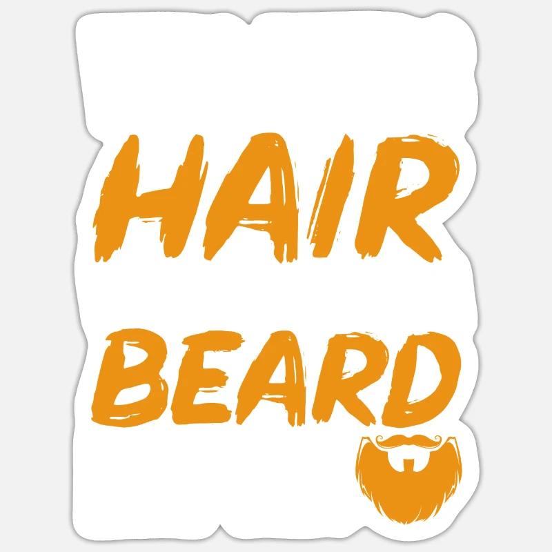 Glatze Kahlköpfigkeit Bart Glatzkopf Sticker Größe S (10 x 10 cm)