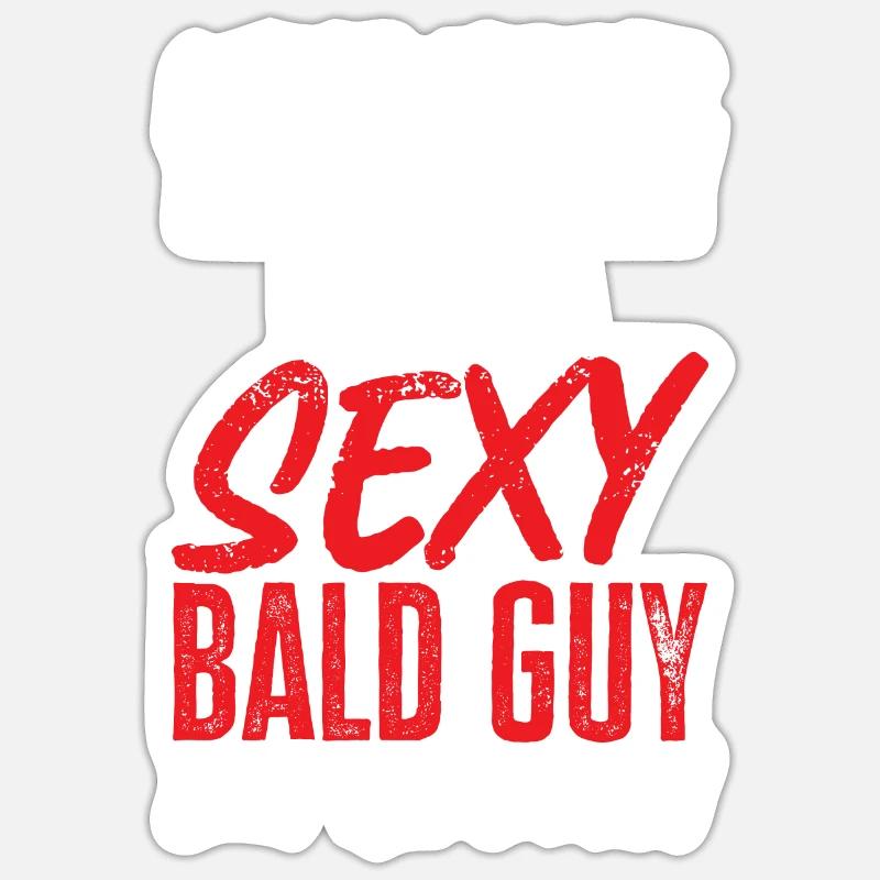 Bald Head Baldness Beard Bald Head Sticker size S (10 x 10 cm)