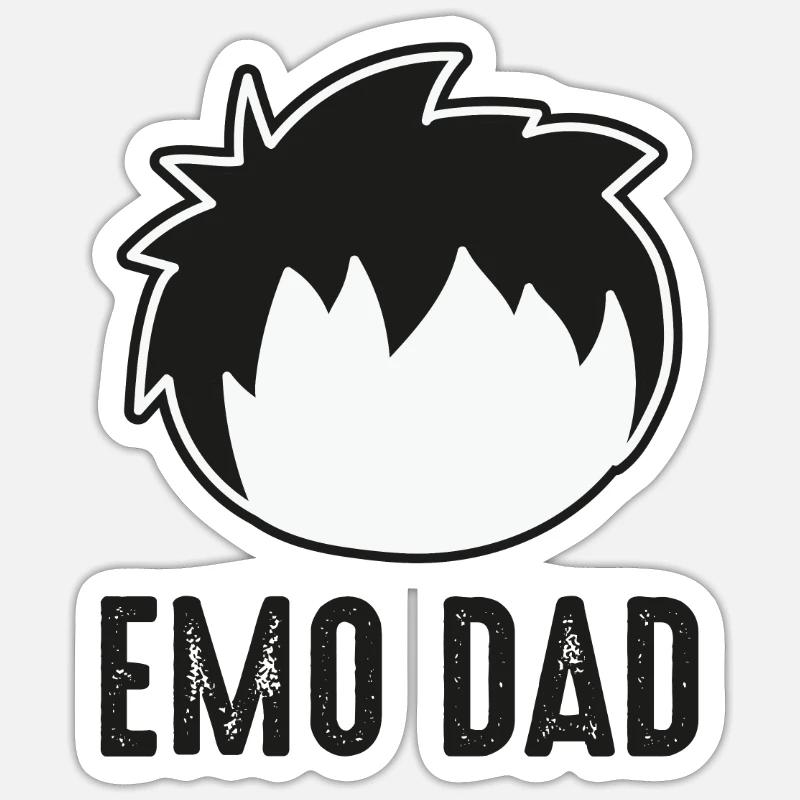 Bâton Emo Emo Y2K Emo Goth Goth Alt Alternative Sticker taille S (10 x 10 cm)