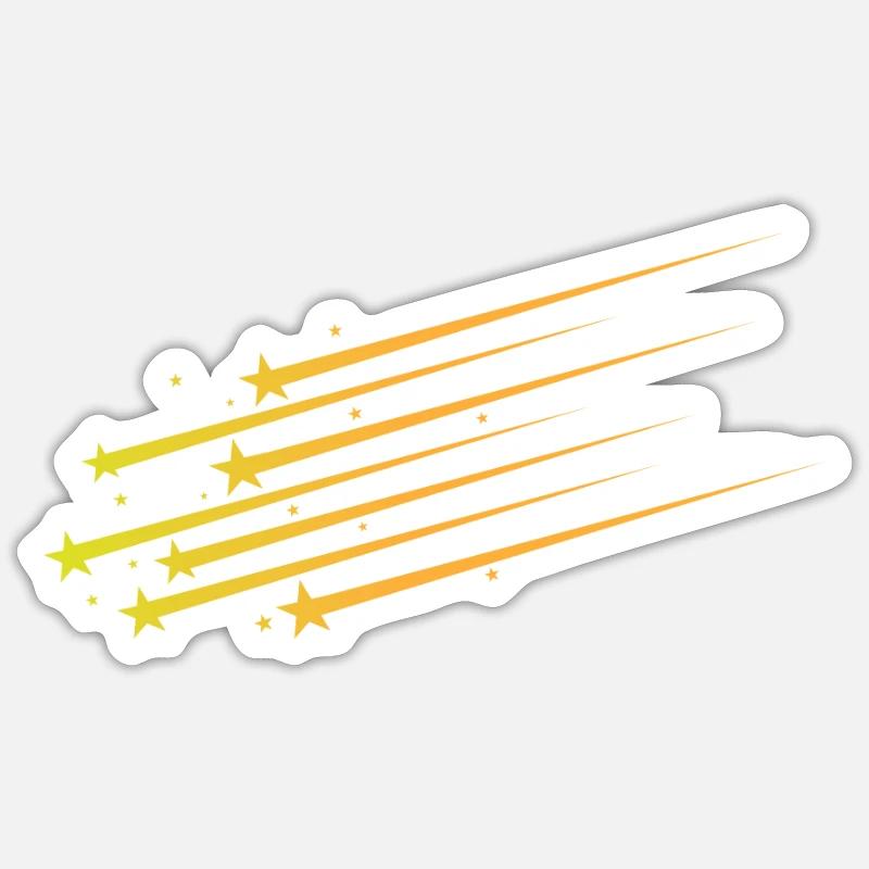 Étoile Filante, Queue, Espace Sticker taille S (10 x 10 cm)