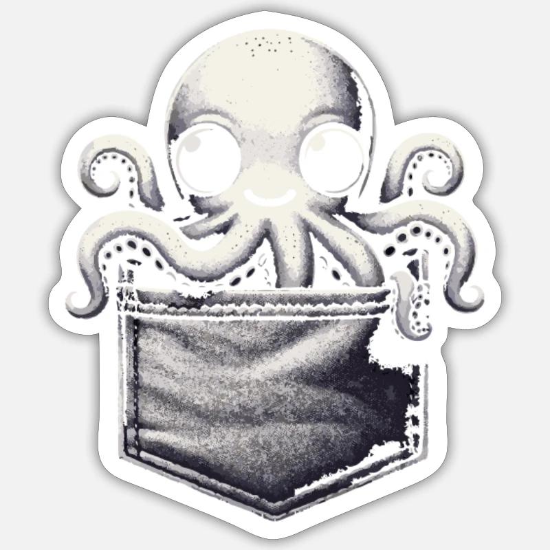 Octopus Octopus Octopus Cuttlefish Animal Sticker size S (10 x 10 cm)